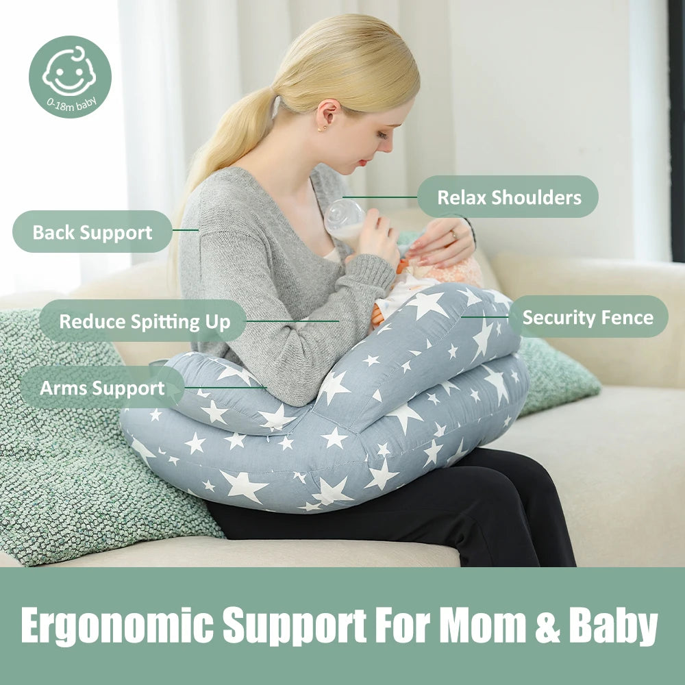 Mom and Baby Adjustable Nursing Pillow for Breastfeeding
