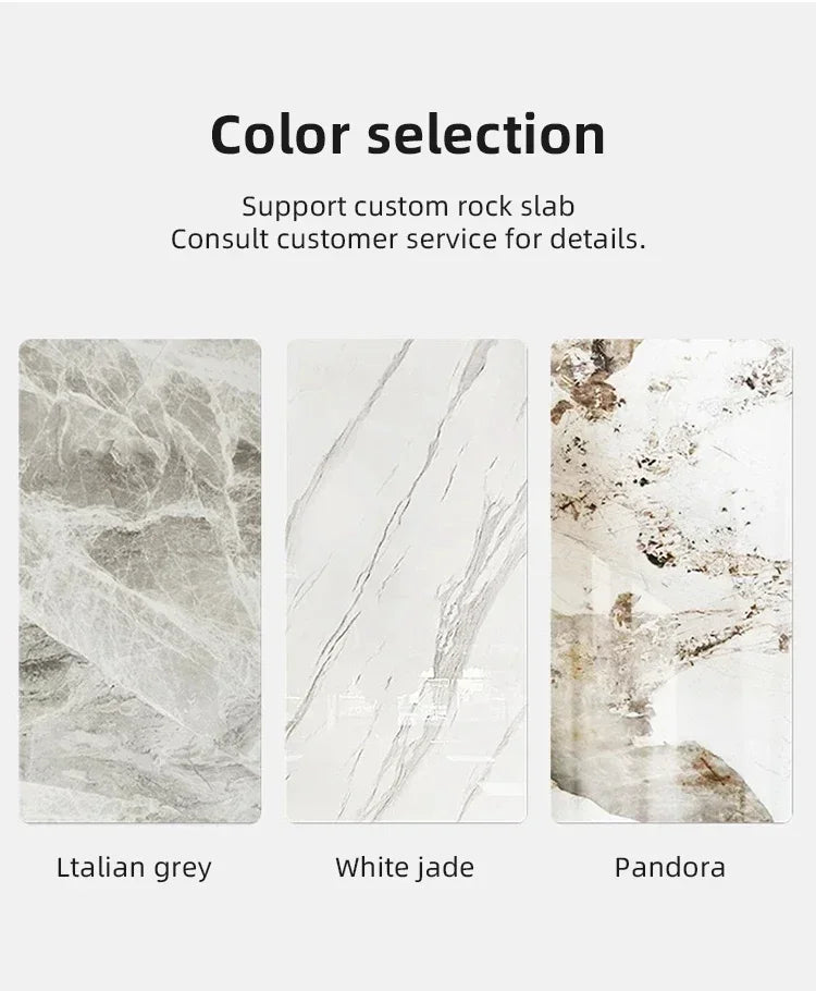 Thick Solid Center Steel Luxury Dining Table