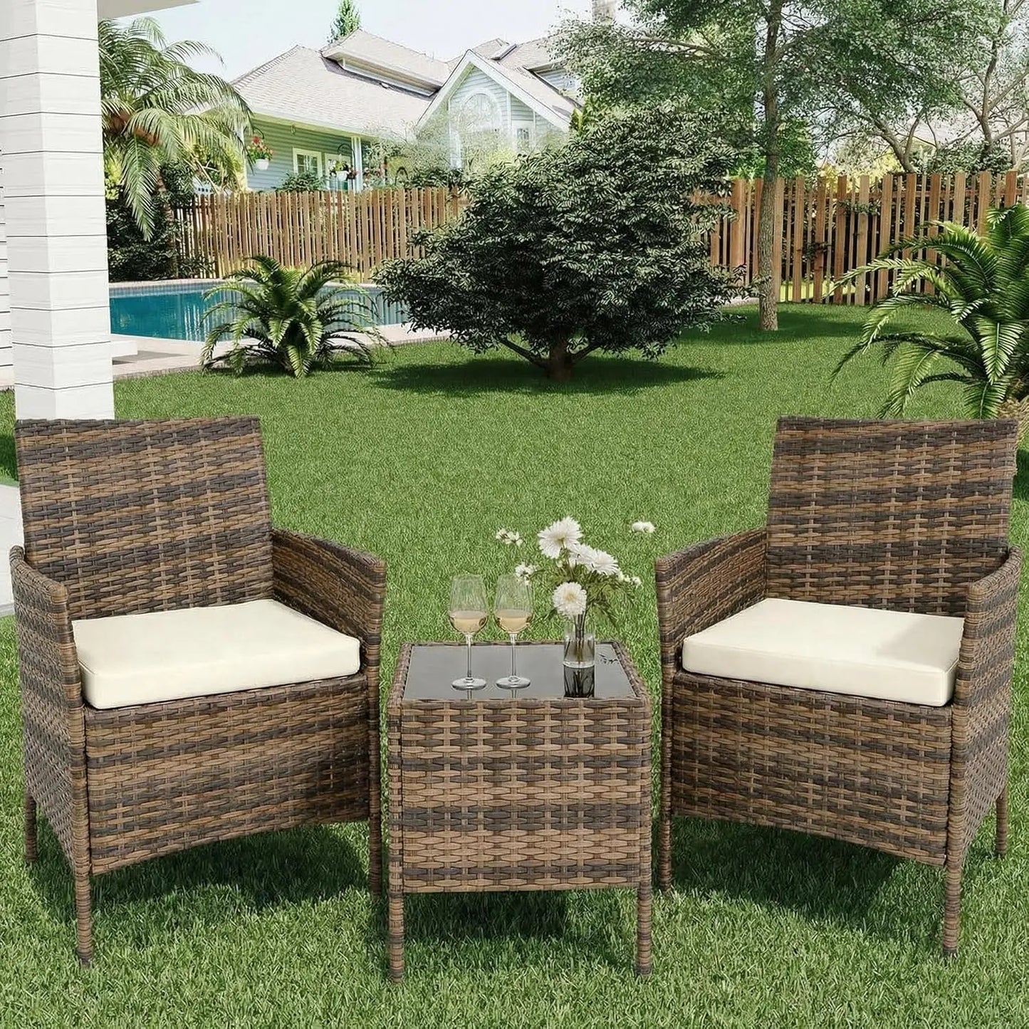 All-Weather Rattan Wicker Patio Sofa Set
