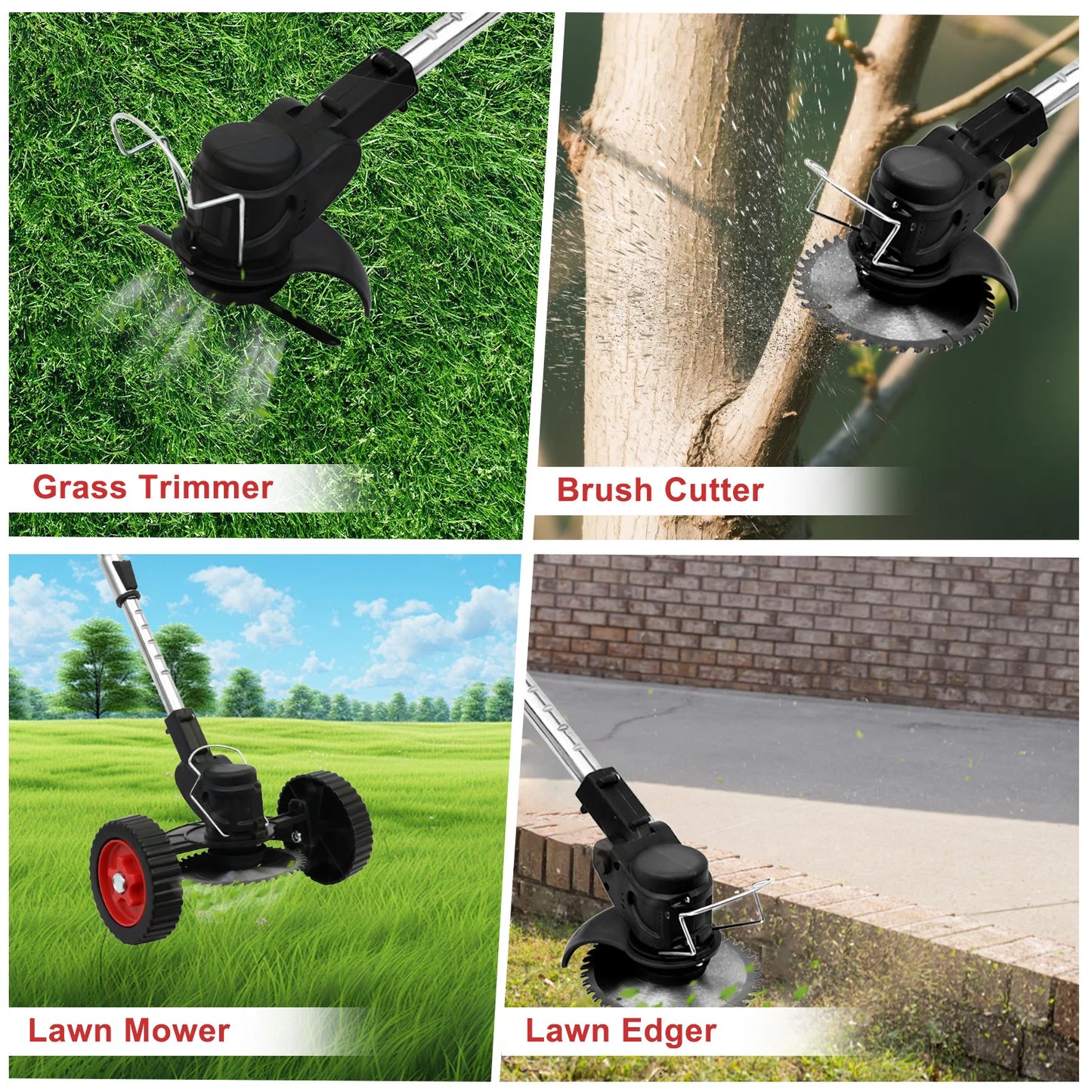 Cordless Weed Wacker Lawn Mower with Gardening Tools