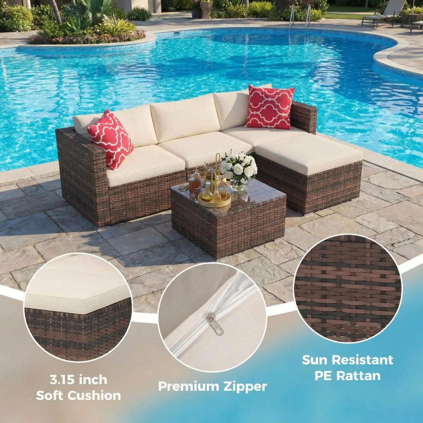 All Weather Wicker Patio Furniture Set