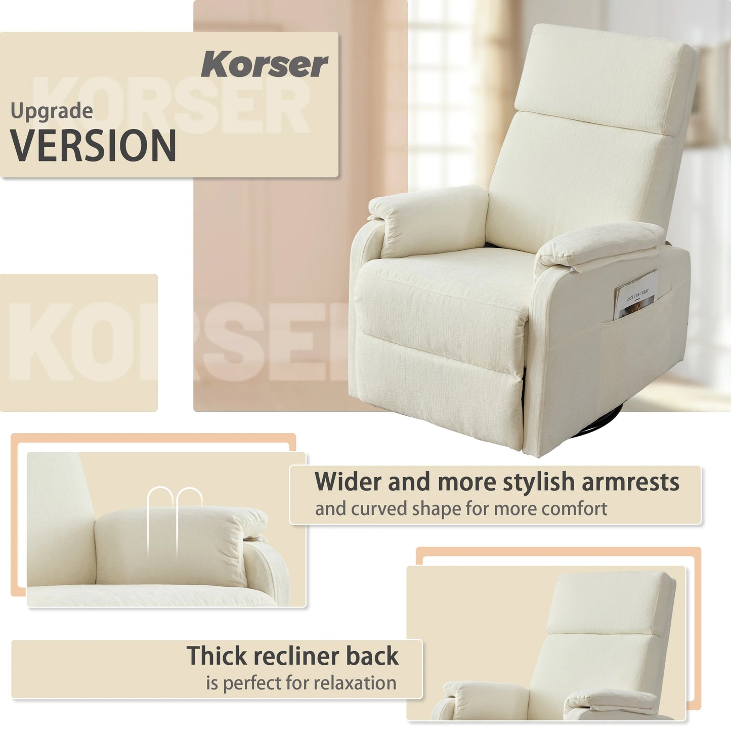 Swivel Rocker Recliner Chair