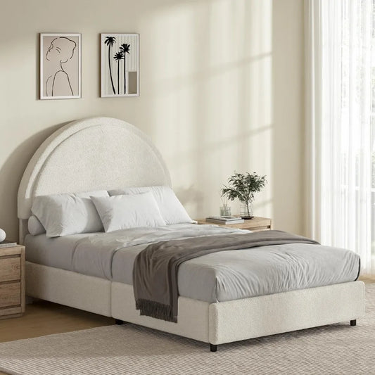 Twin Bed Frames with Round Headboard