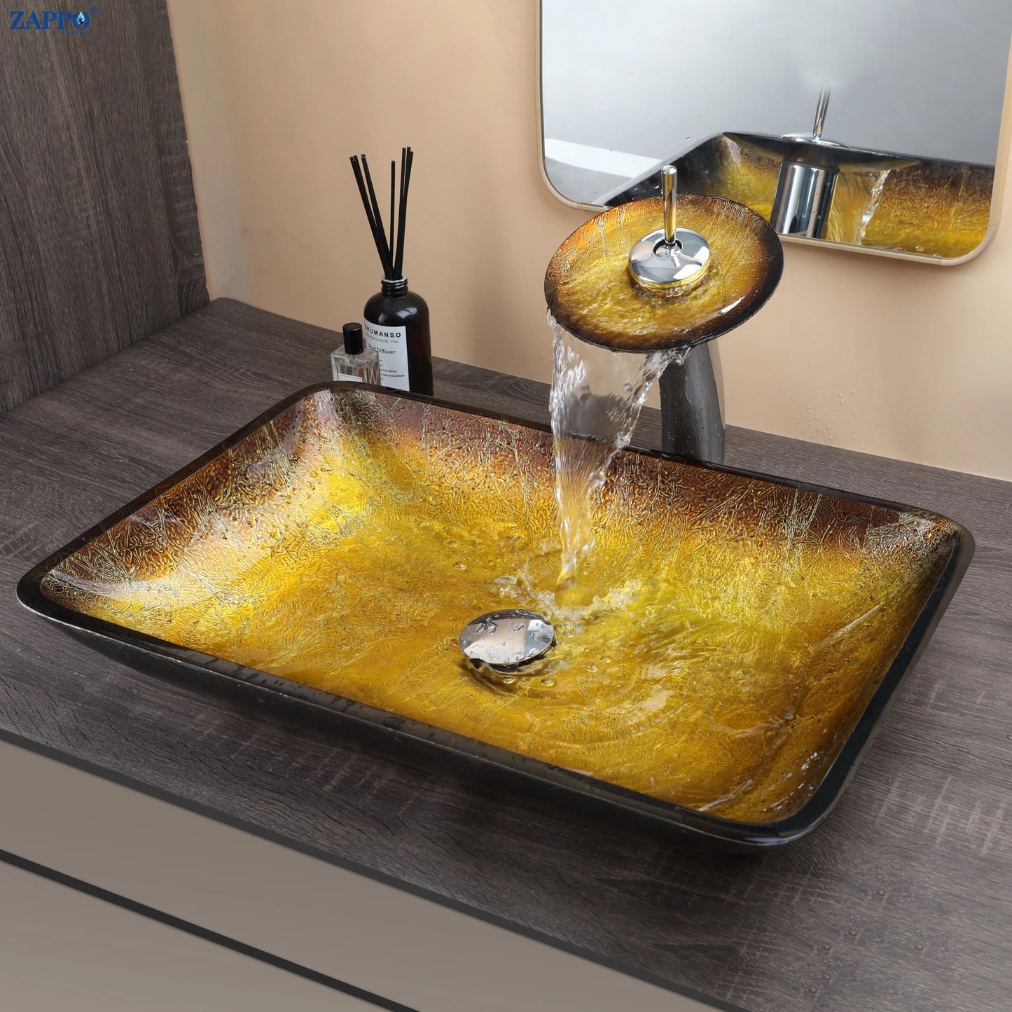 Big Tempered Glass Basin Sink