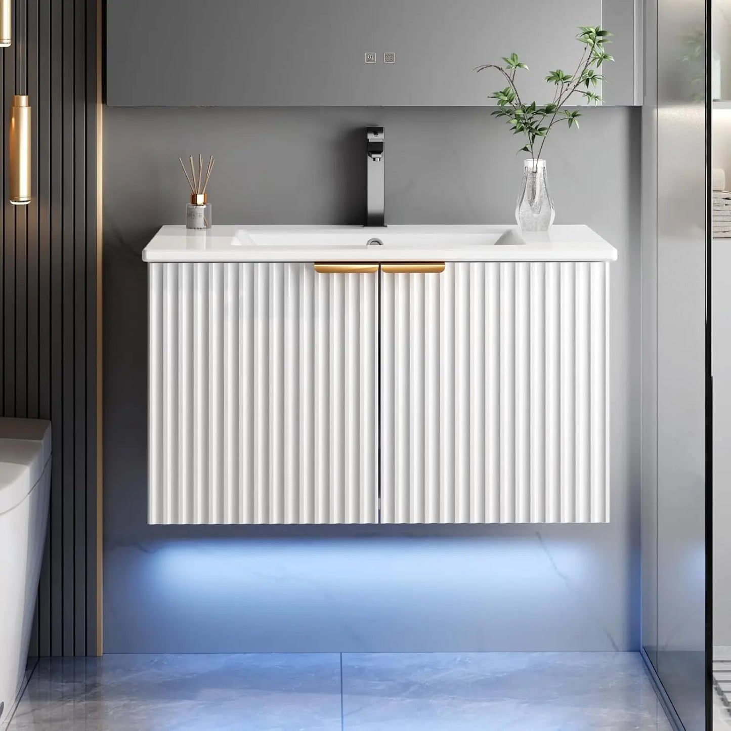 Bathroom Vanity with Sink with LED Light