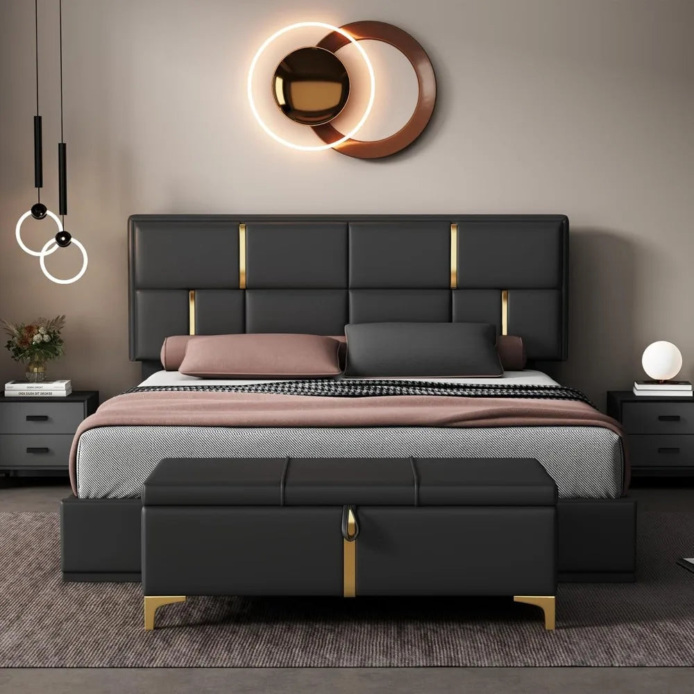 Bedroom Sets with Ottoman Hydraulic Storage Furniture Set