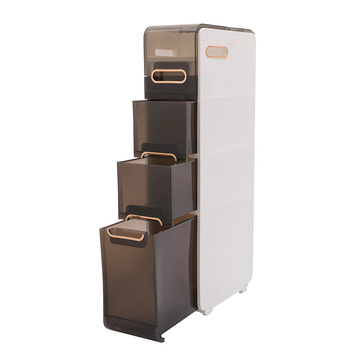 Narrow Bathroom Storage Cabinet with 2/4 Drawer Storage Floor Shelf