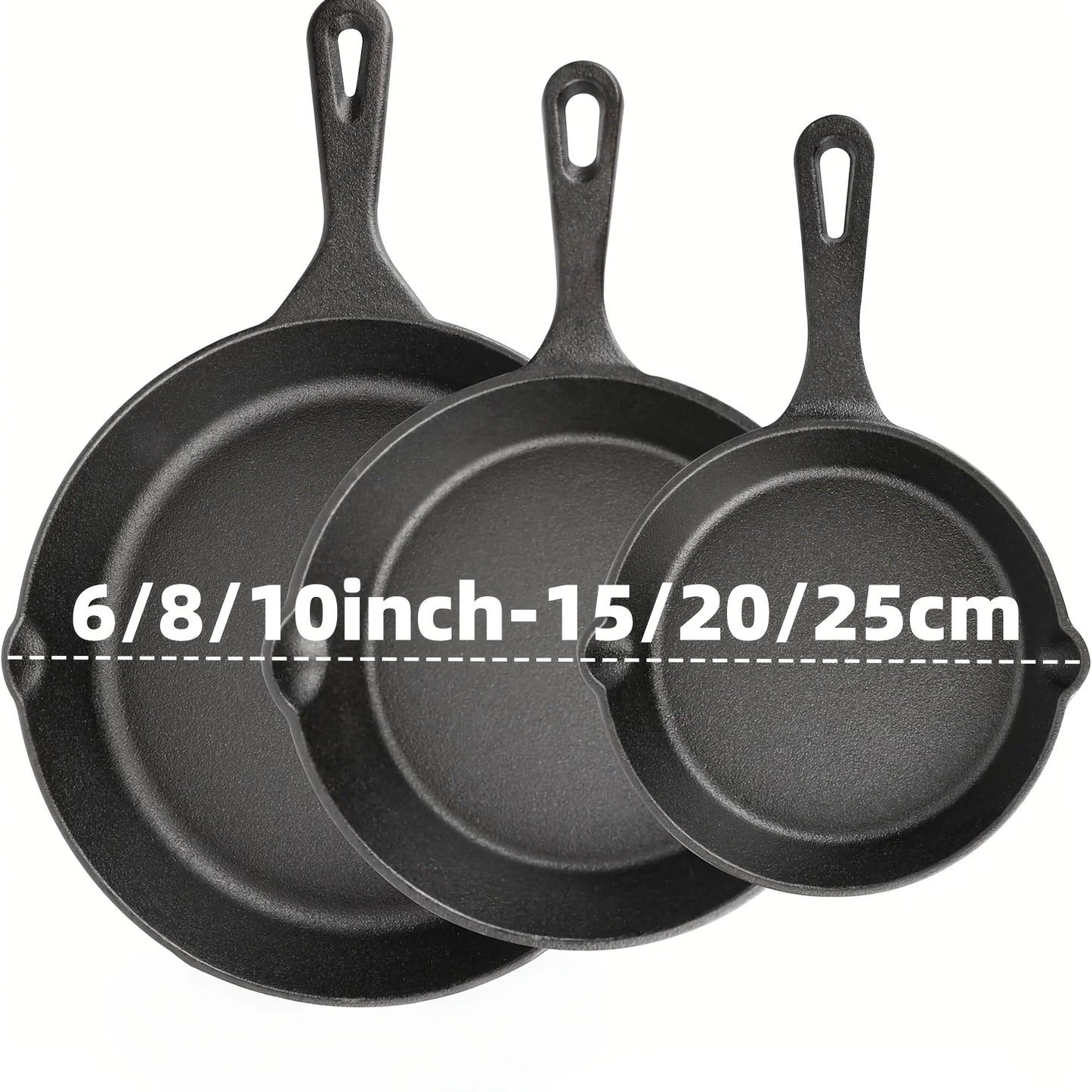 Heavy-Duty Cast Iron Skillet Set