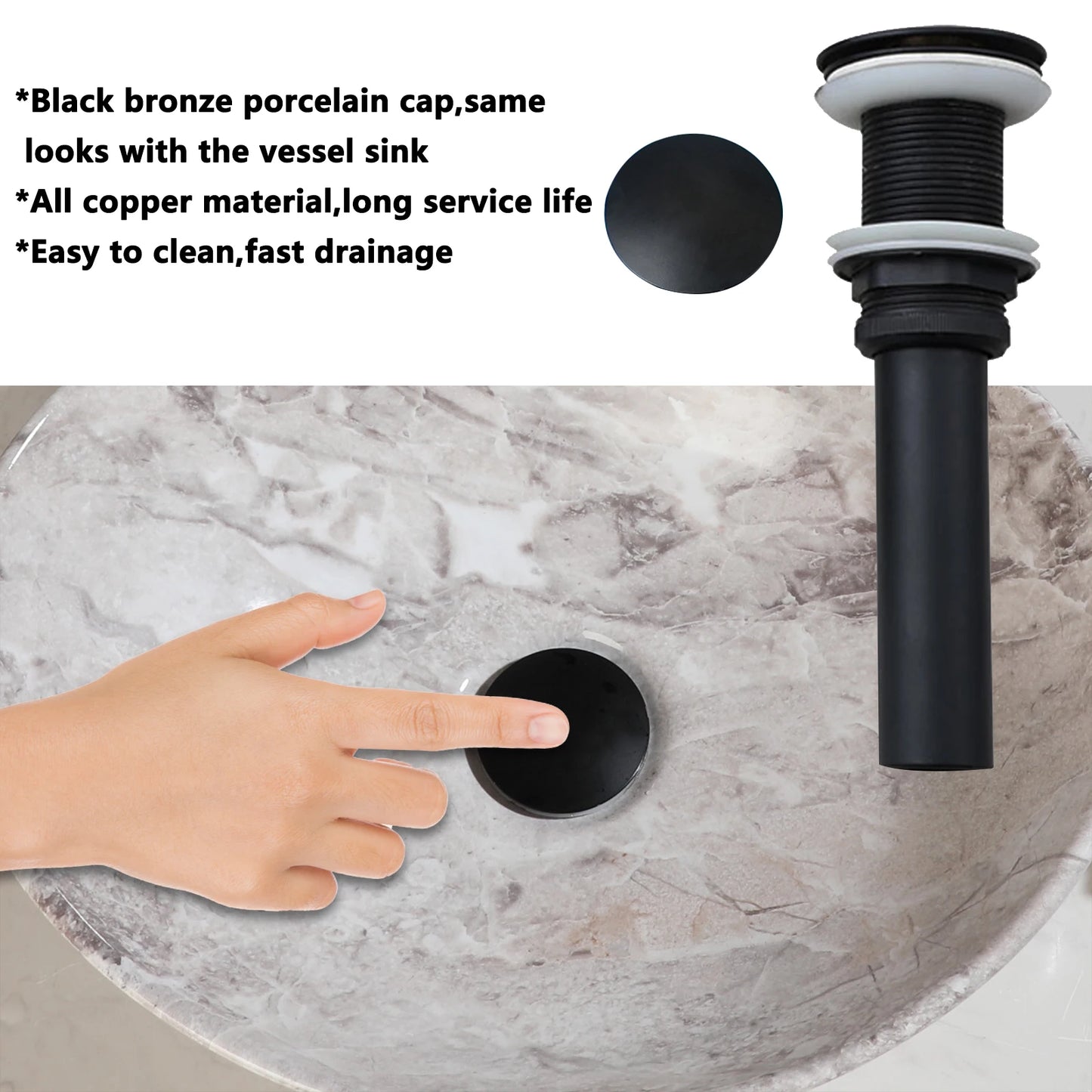 Ceramic Oval Marbling Vessel Sink