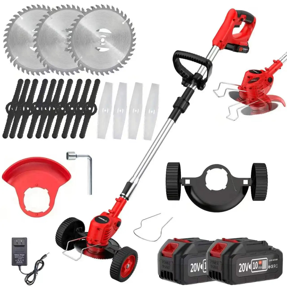 3-in-1 Cordless Lawn Mower + Trimmer + Edge Trimmer