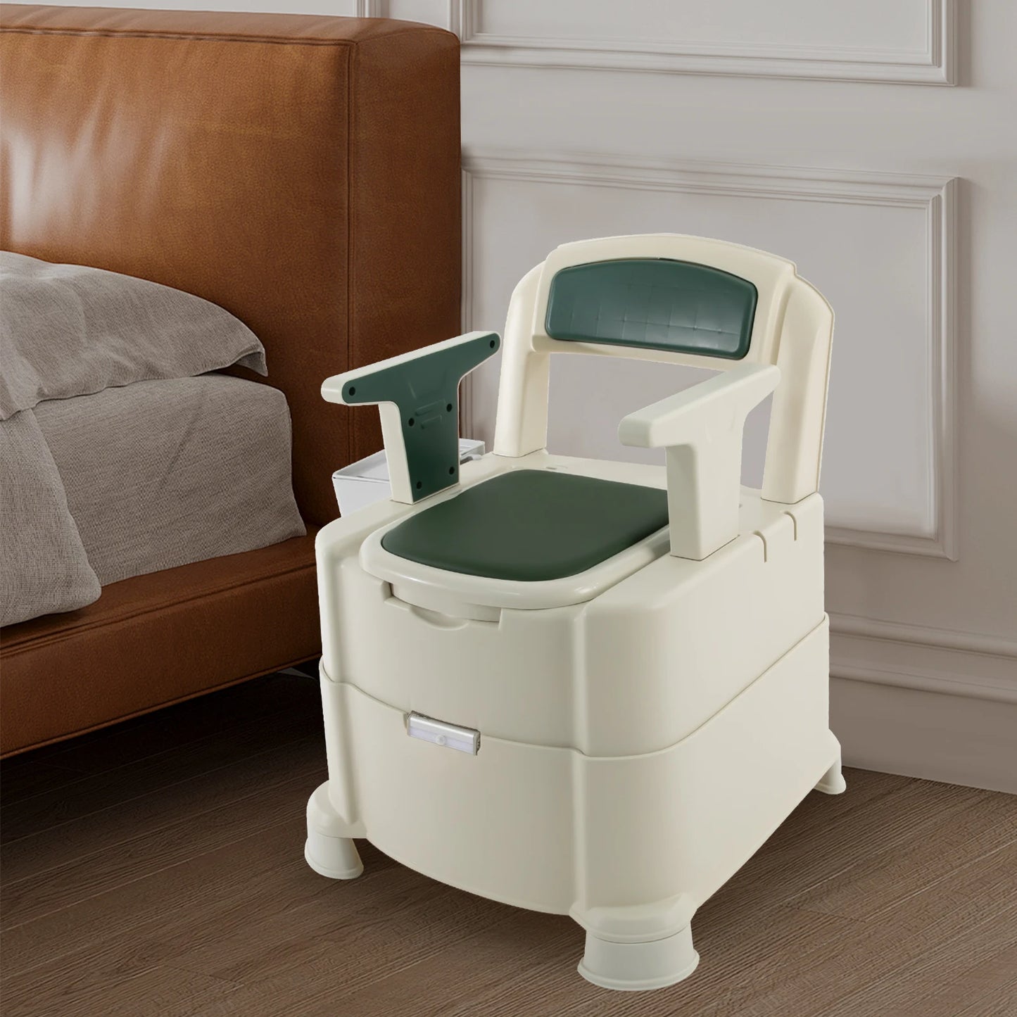 Bedside Commode With Sensor Night Light