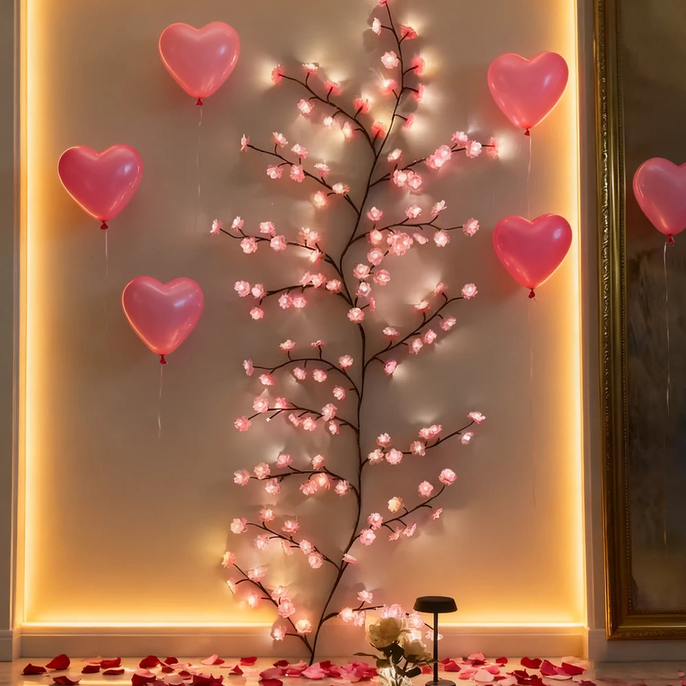 1 Piece of Pink Cherry Blossom Vine Light