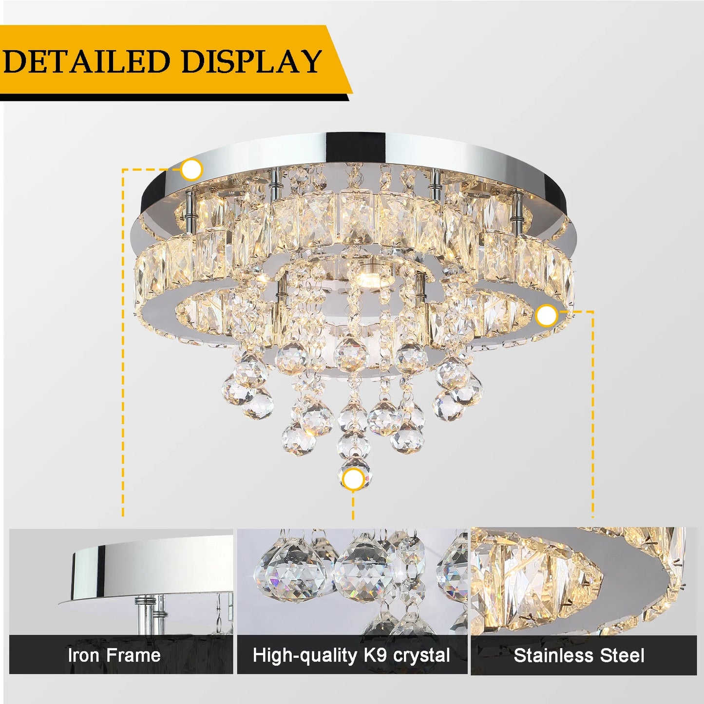Crystal Chandelier Luxury Pendant Ceiling Lamp