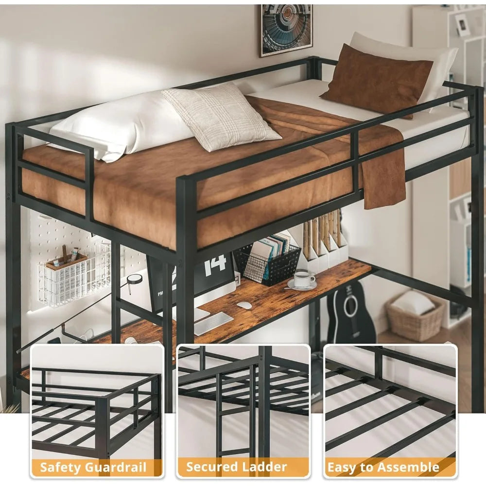 Loft Bed Twin Size with Desk