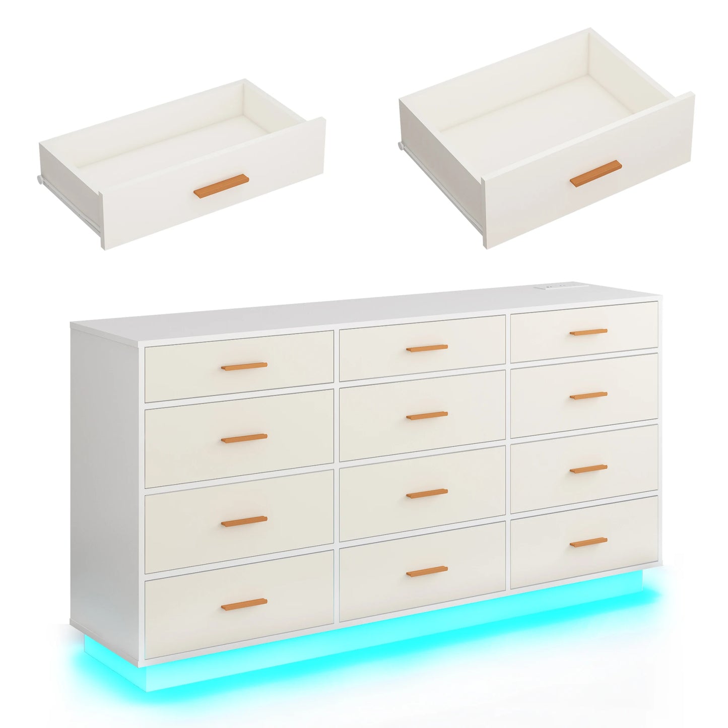 Wood Dresser with LED Lights for the Bedroom