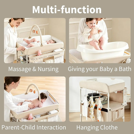 Portable Baby Changing Table with Wheels