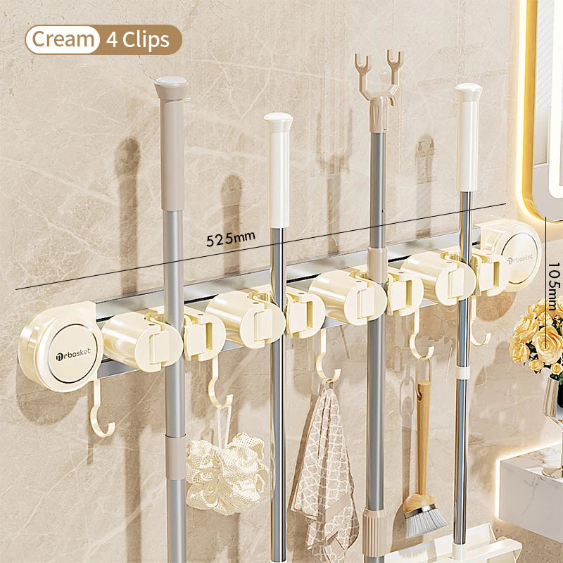 Laundry Mop Rack Wall Mounted Display