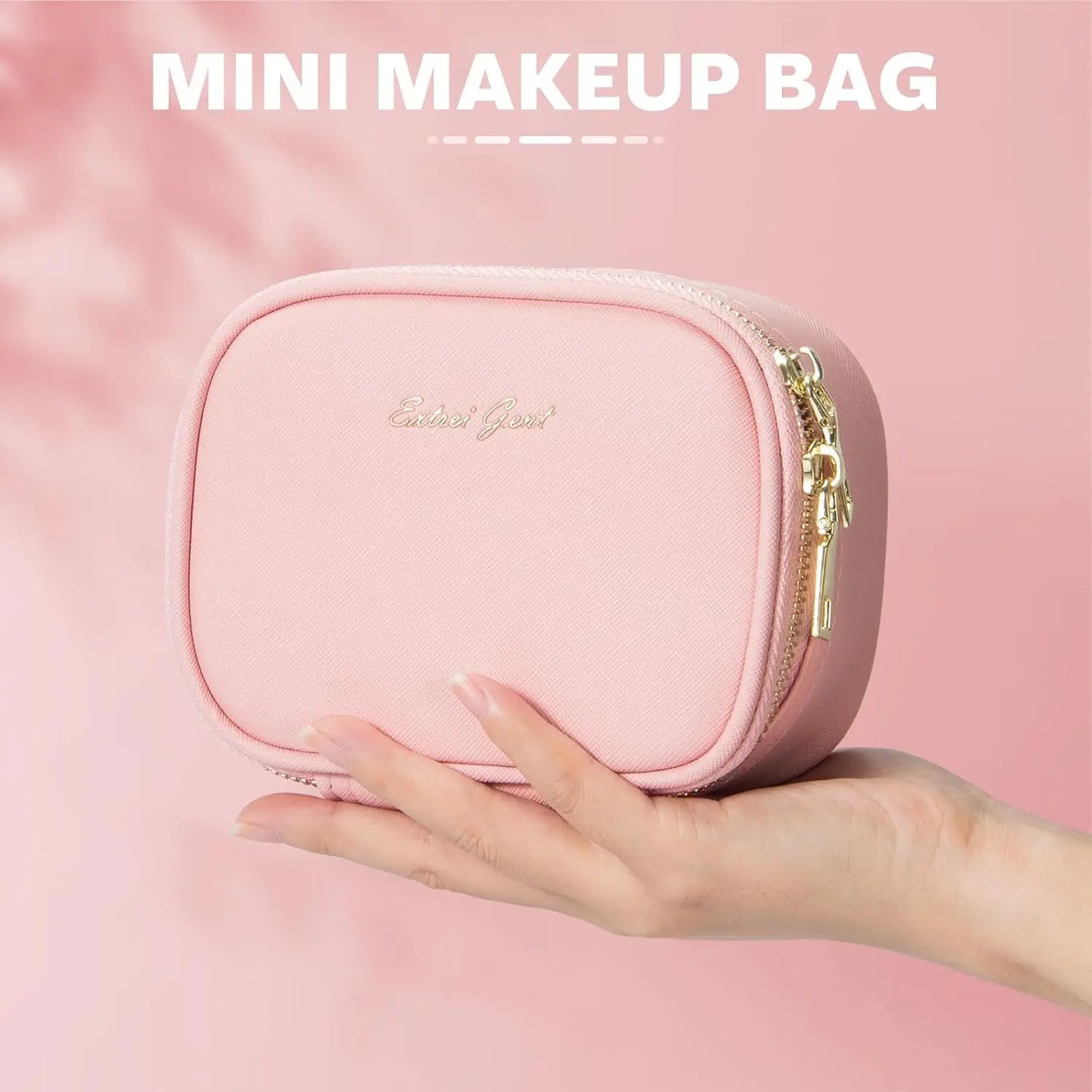 Small Travel Cosmetic  LED Mirror Bag with 3 Light Modes