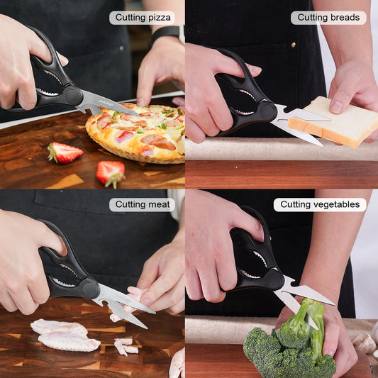 All Purpose Kitchen Shears, Durable Stainless Steel Scissors, Dishwasher Safe, Soft Grip Comfort Handle, 7.87 Inch