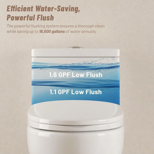 Dual Flush Toilet with Standard Height