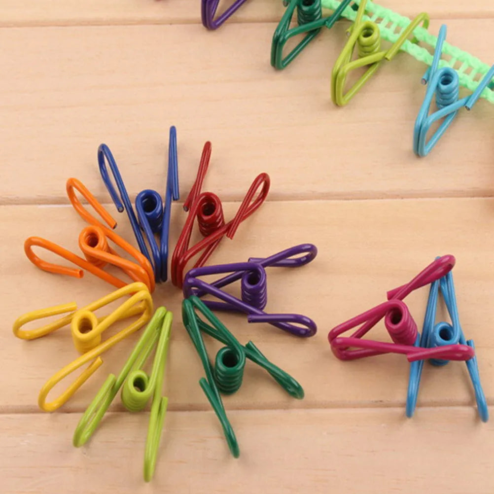 Multi-Purpose Colorful Clothespins Rust-Resistant PVC Coated Steel