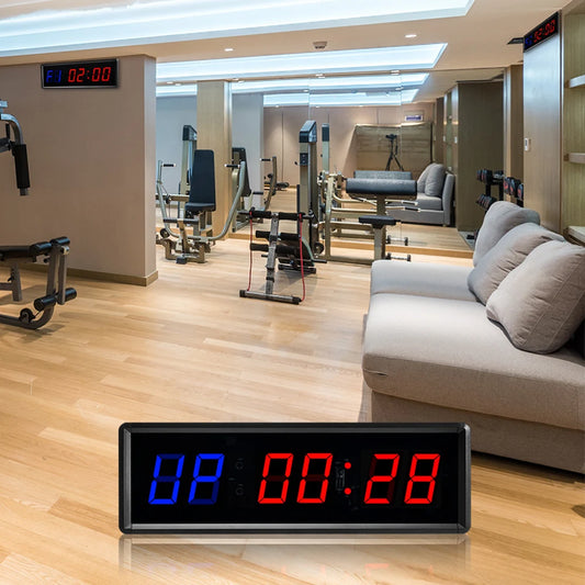 LED Workout Clock Remote Control Count Down/Up