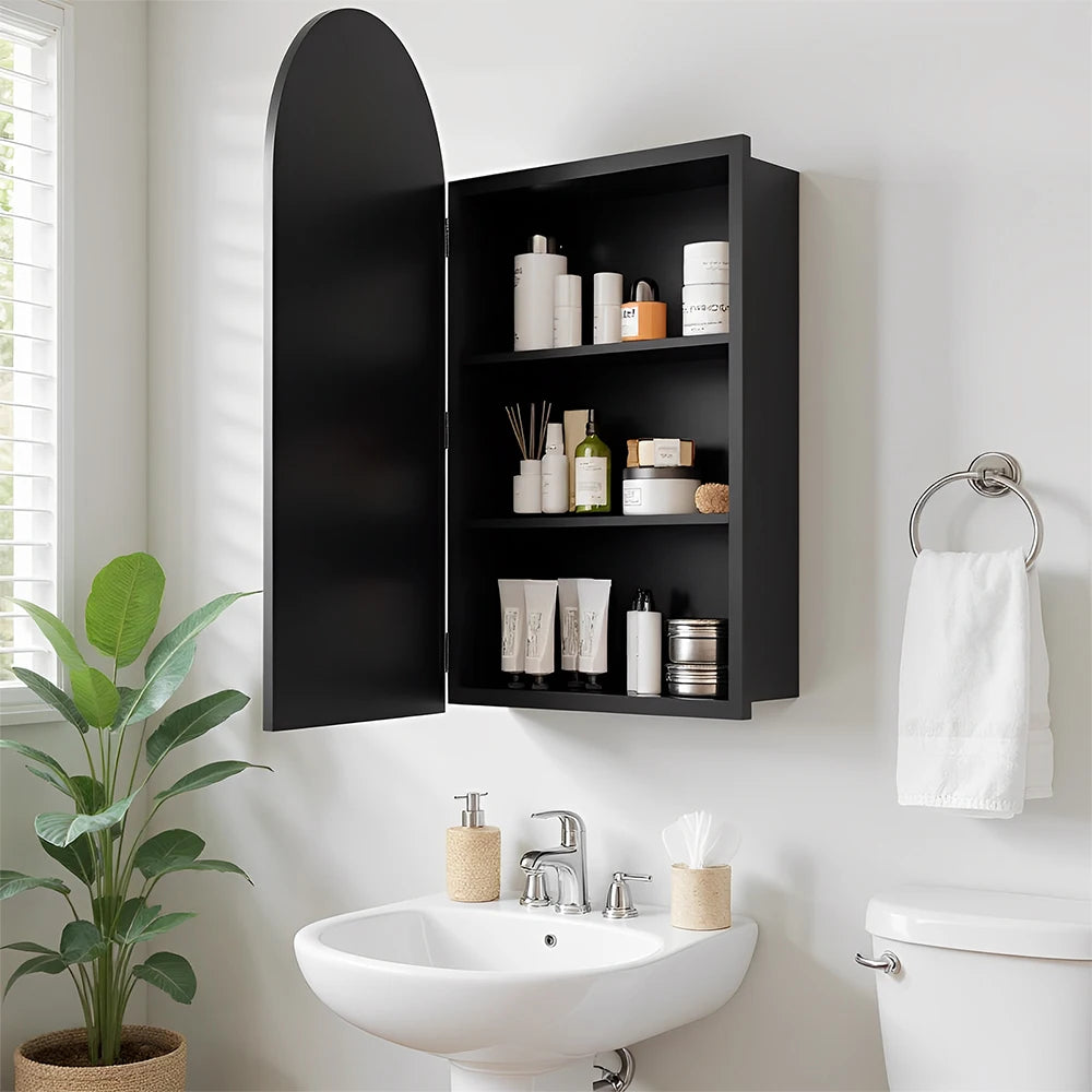 Arched Bathroom Mirror Cabinet