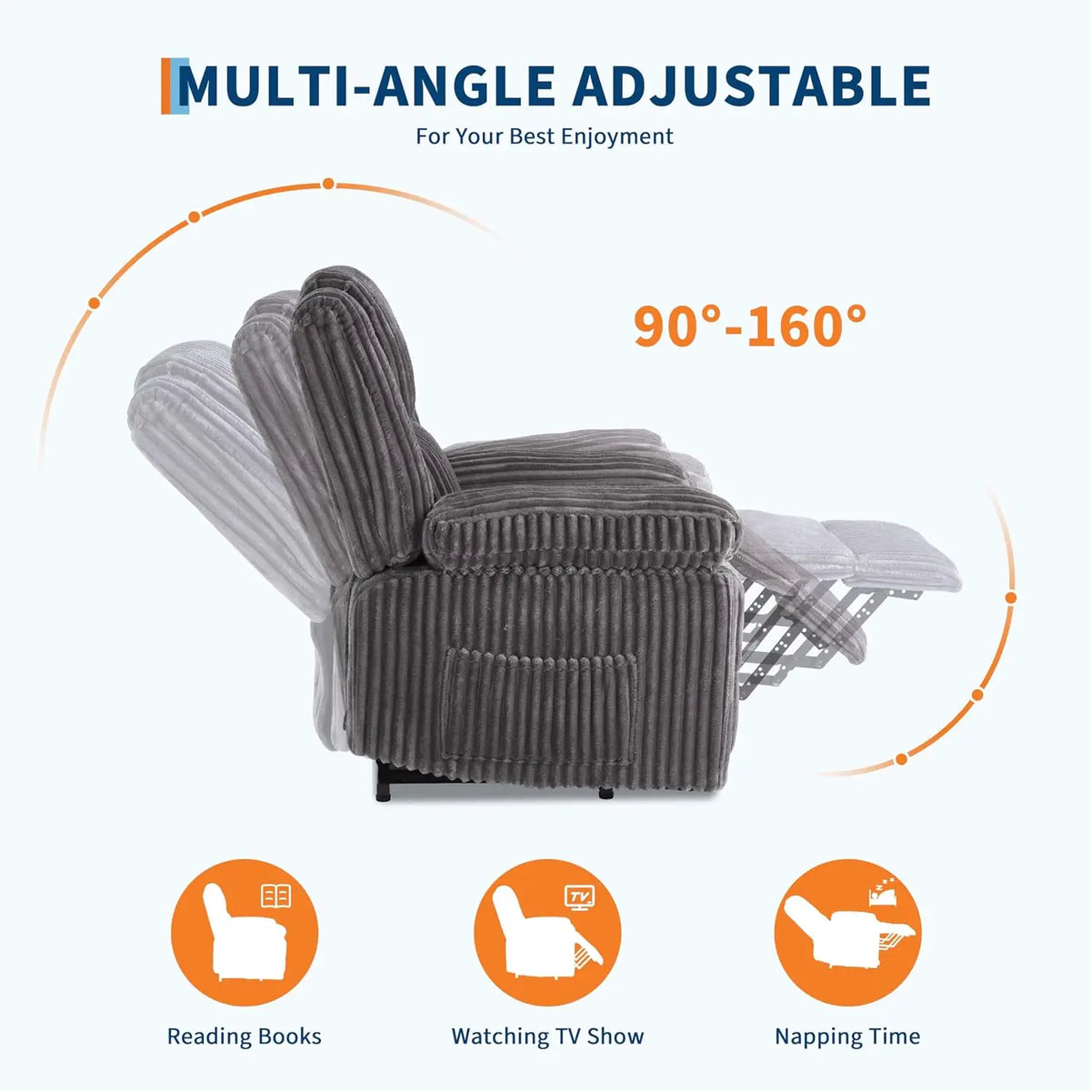 Manual Recliner Chair with Handle