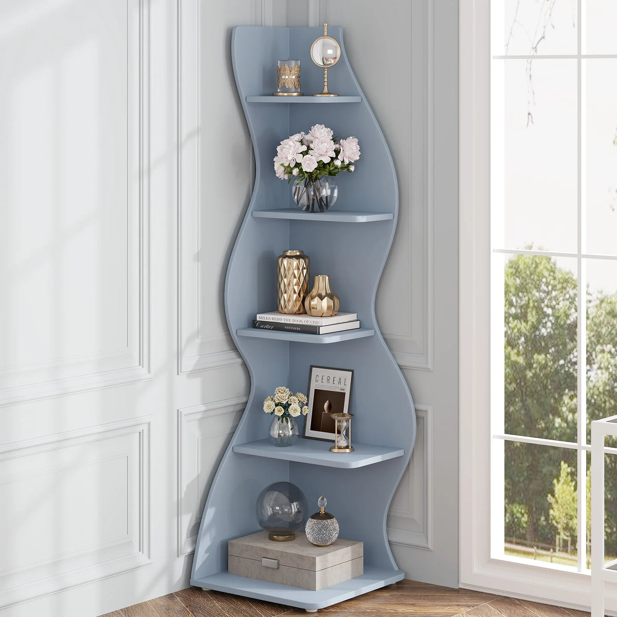 Modern Wall Corner Bookshelf
