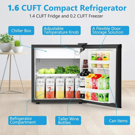 Compact Single Reversible Door Refrigerator