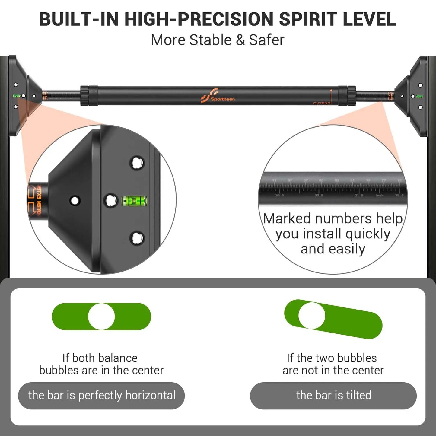 Indoor Home Pull Up Bar For Strength Training