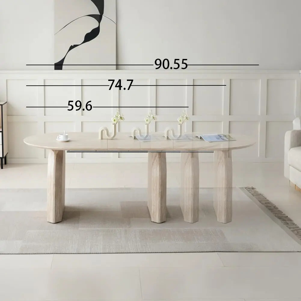 Multi-Functional Oval Extendable Dining Table