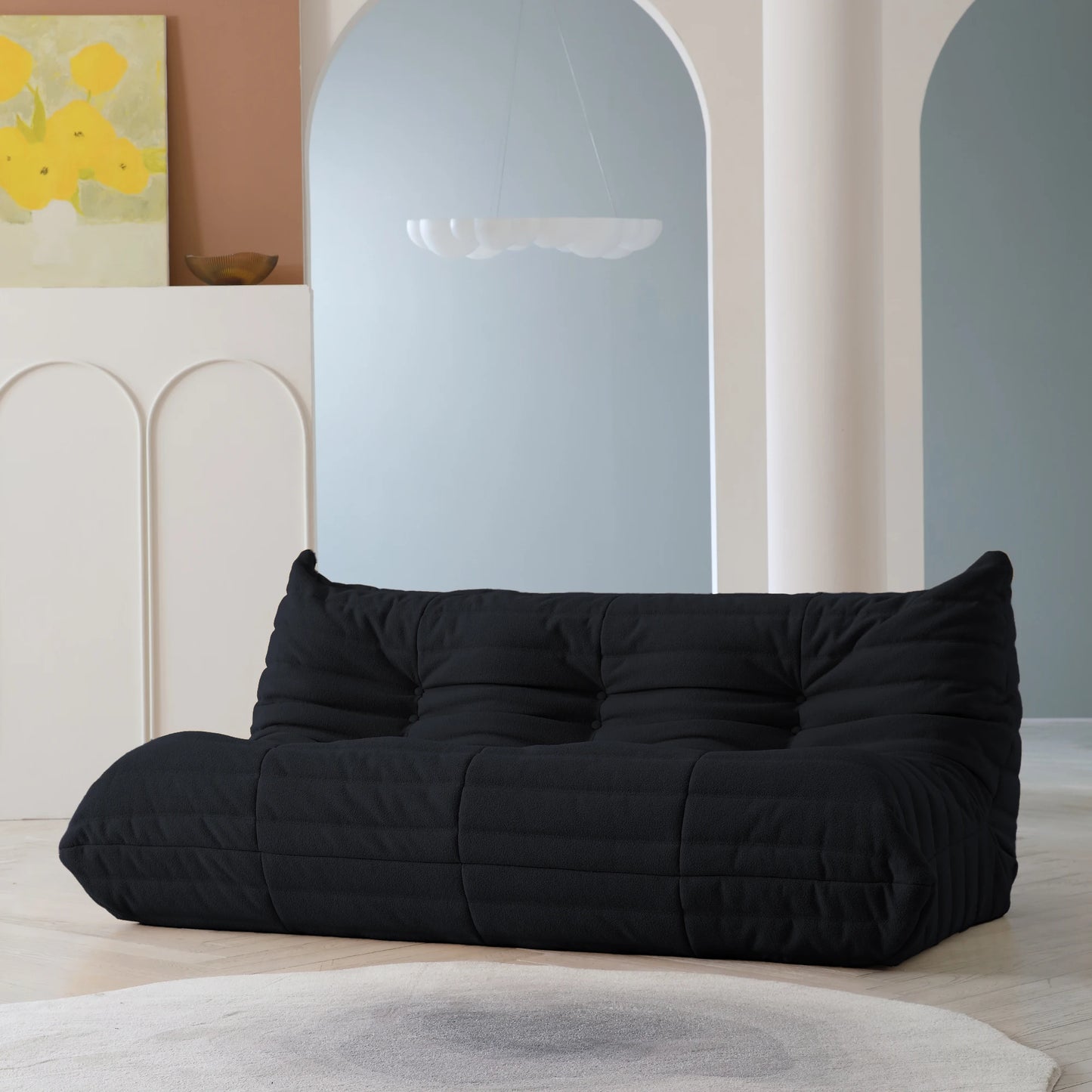 Teddy Fabric Bean Bag Comfy Lazy Floor Sofa