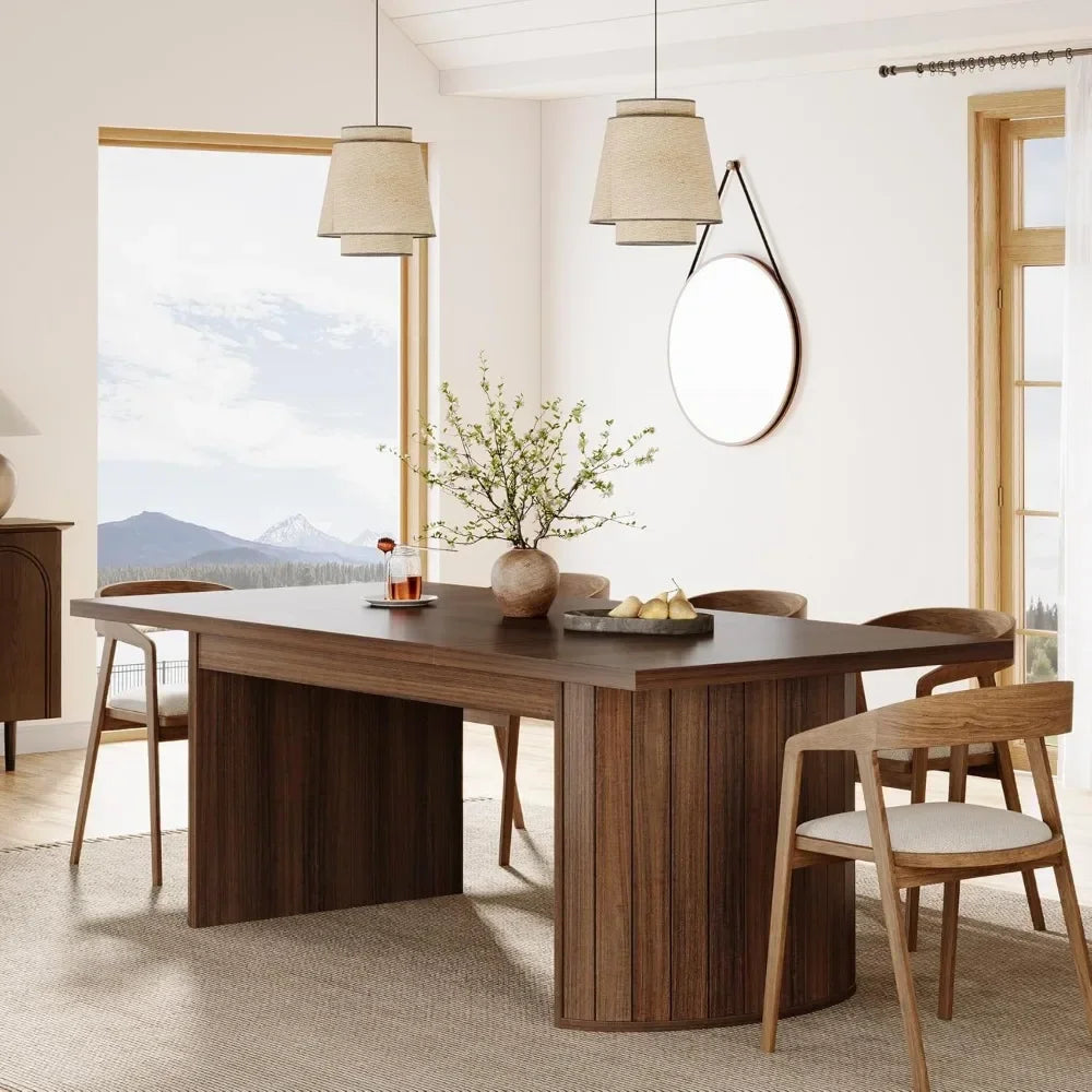 Extra Long Dining Table with Wooden Tabletop