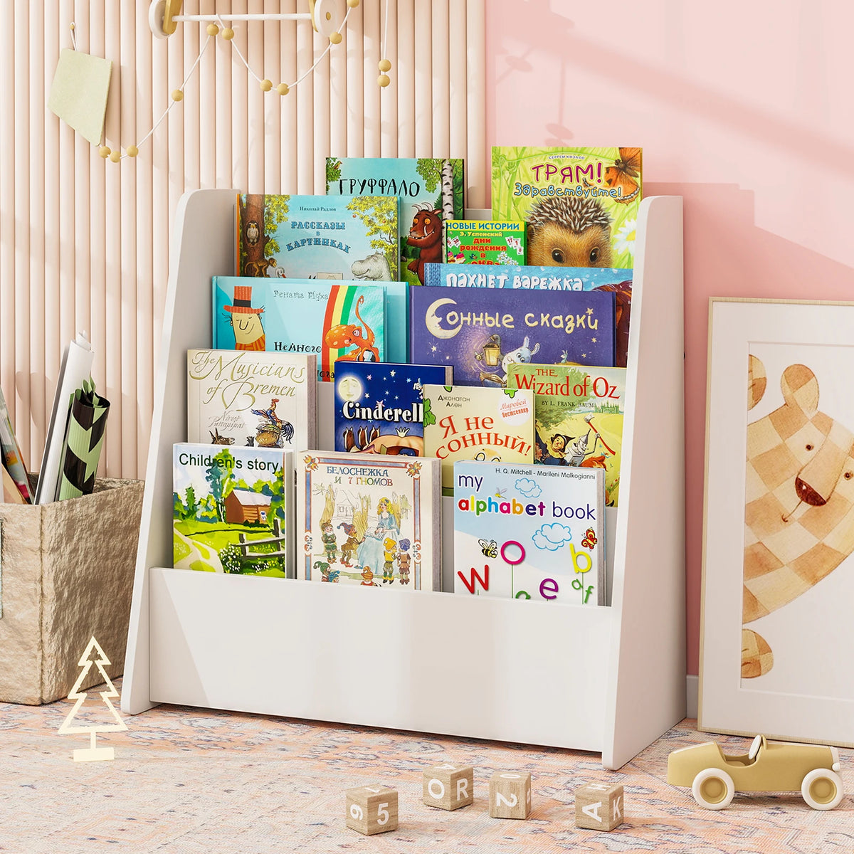 Book Rack w/ Deep Shelves