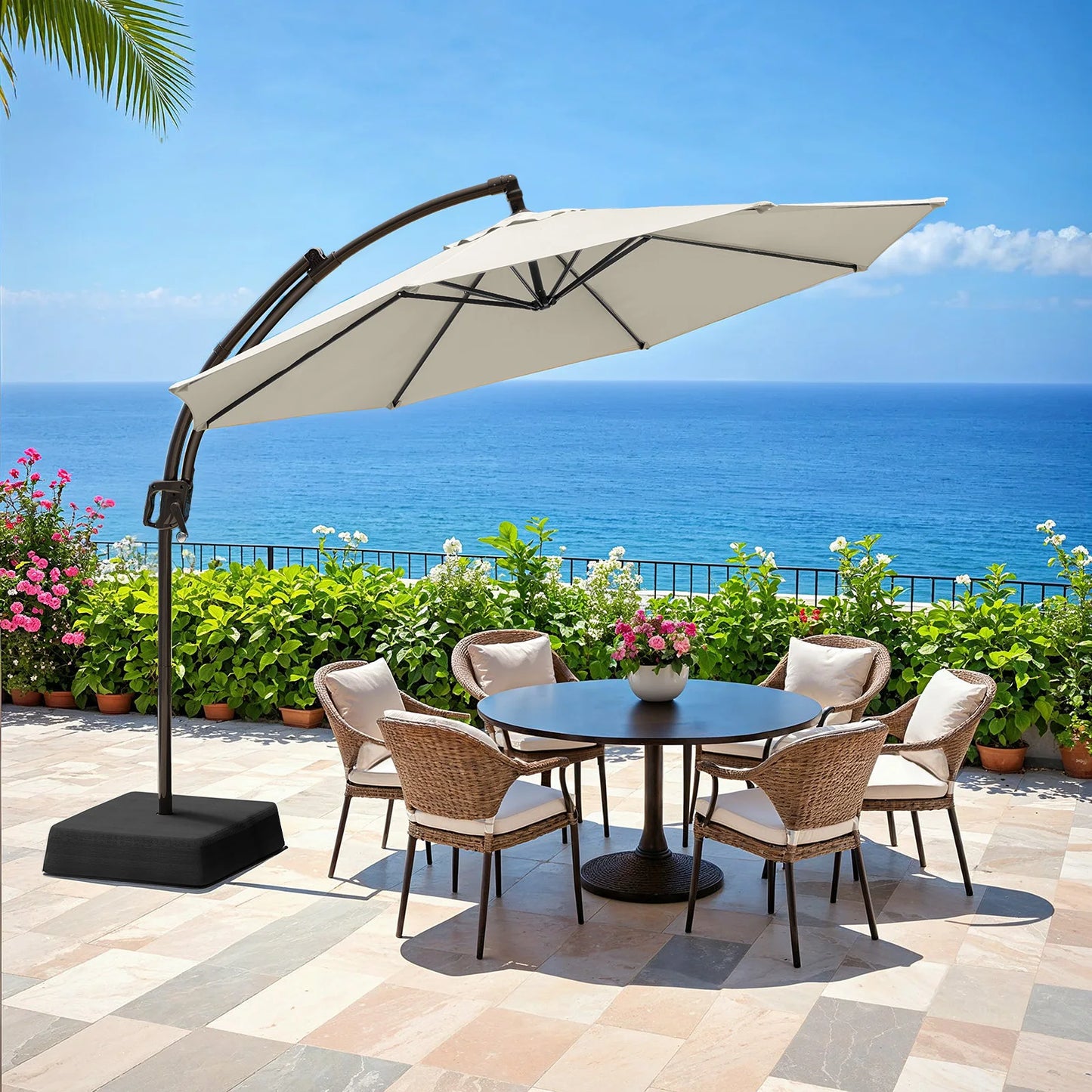 Outdoor Patio Umbrella with Base Included