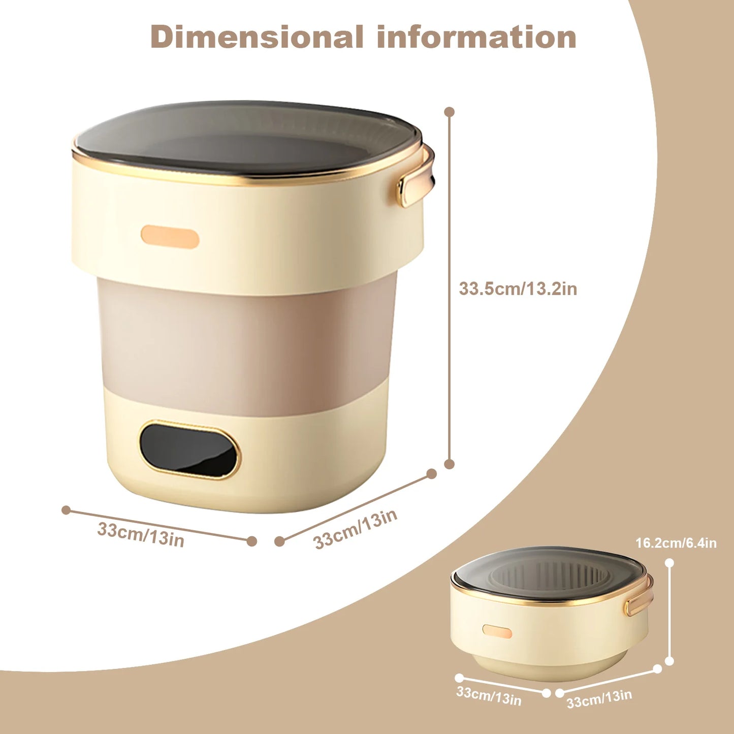 Fully Automatic Portable Washing Machine With Spin Dryer For Underwear, Baby Clothes