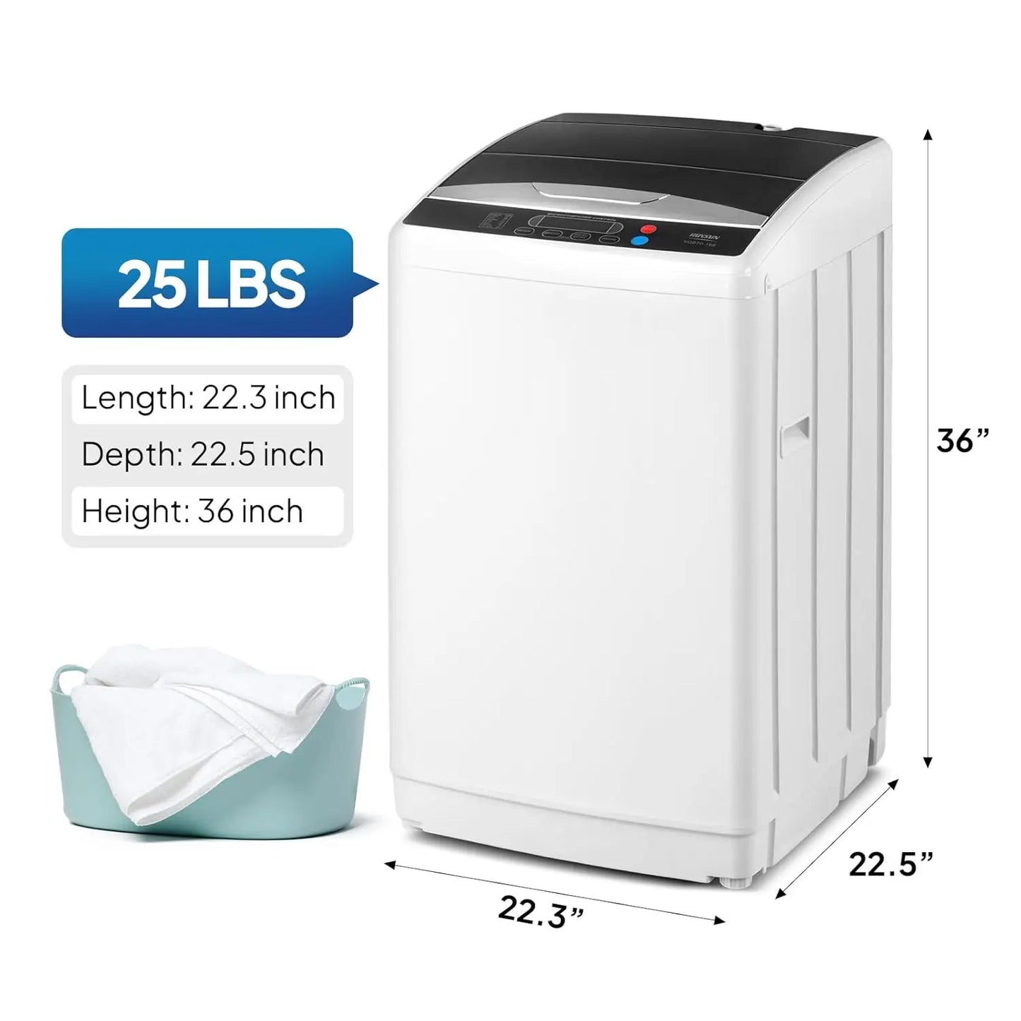 Full-Automatic Electric Laundry Machine with Stainless Steel Drum