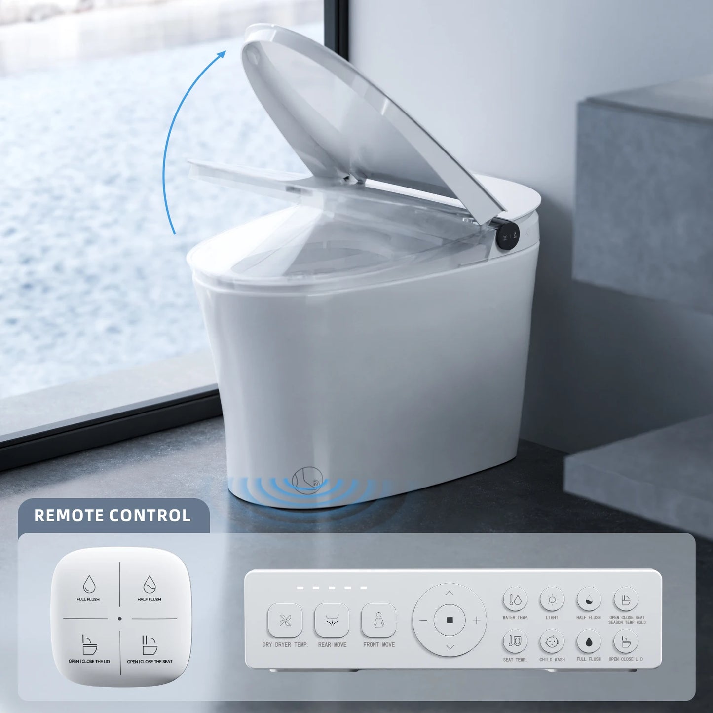 Intelligent Smart Toilet with Bidet Built-in