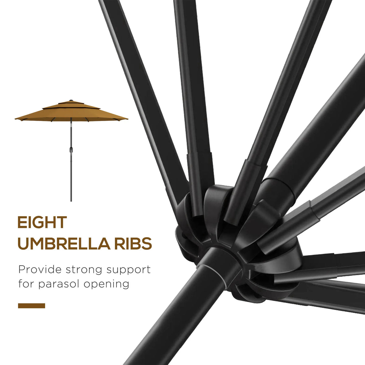 Umbrella with Crank Handle Terrace