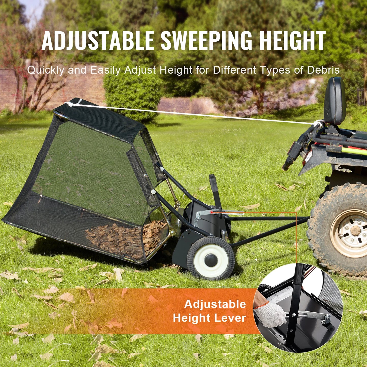 Heavy Duty Leaf Grass Collector Adjustable Height