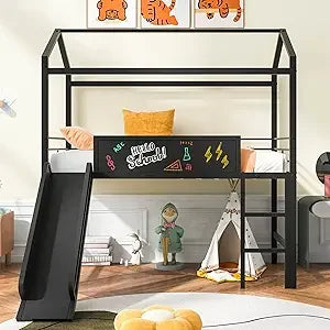 Twin Over Twin Bunk Bed with Slide