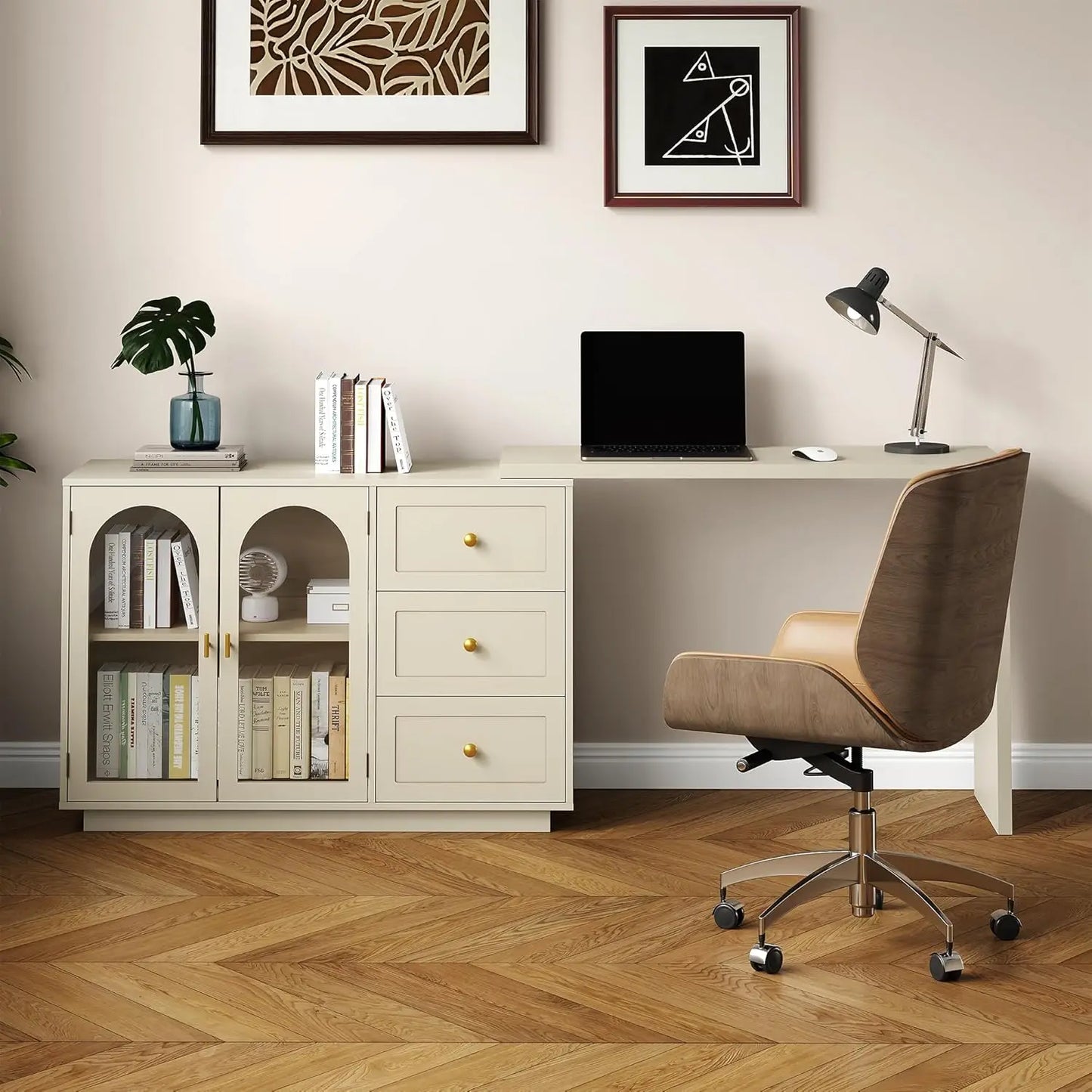 L Shaped Extendable Rotatable Computer Desk