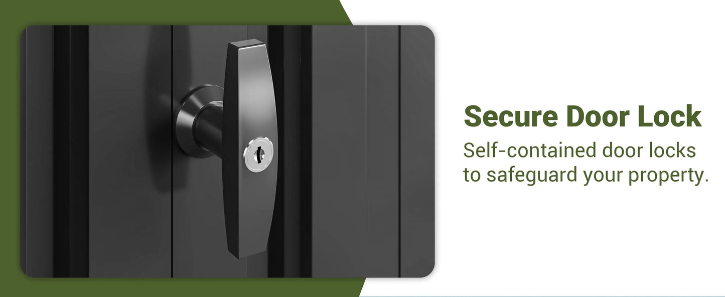 Heavy-Duty Metal Frame w/ Lockable Door