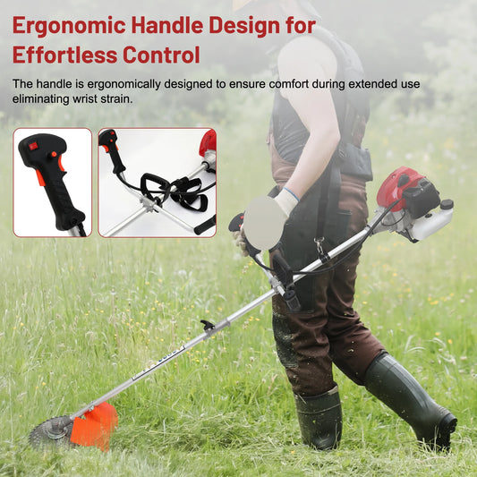 Weed Wacker - 4-in-1 Cordless Brush Cutter Gas Lawn Mower