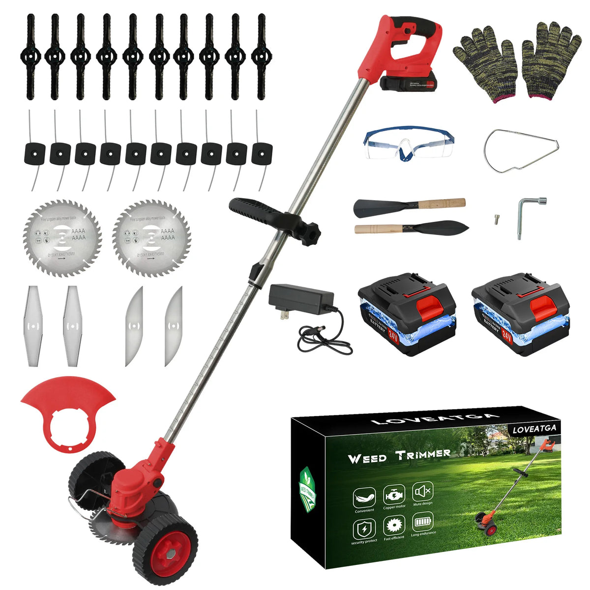 Electric Lawn Mower - Cordless Grass Trimmer