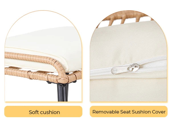 Outdoor Wicker Small Conversation Bistro Set