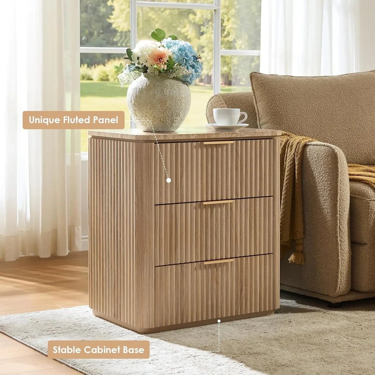 Nightstands - Faux Marble Top