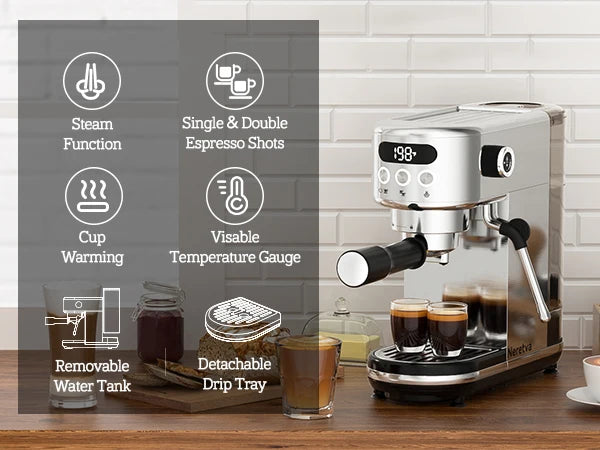 Espresso Machine Maker with LED Display