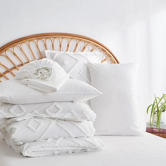 Farmhouse Shabby Chic Embroidery Bed Set